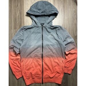Mauna-Kea Men's Gradient‎ Hoodie Full Zip Gray Orange Italy Size M Surfer Casual